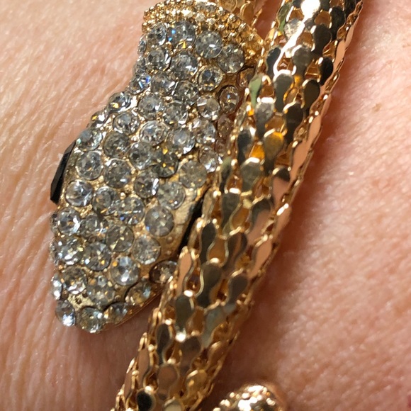 🐍coiled wrap snake bracelet -Betsey Johnson NWT - Picture 2 of 10
